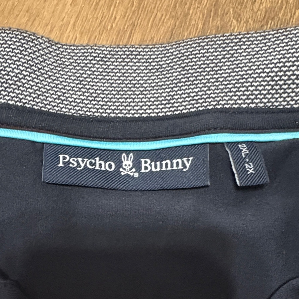 Psycho Bunny Navy Blue Polo with Orange Accents Size 2XL - Picture 5 of 10